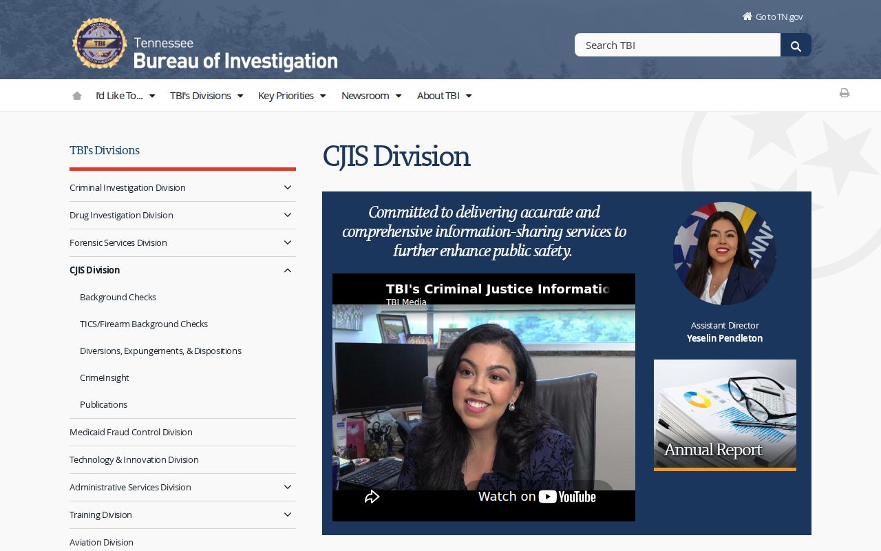 Tennessee law-enforcement criminal information system overview