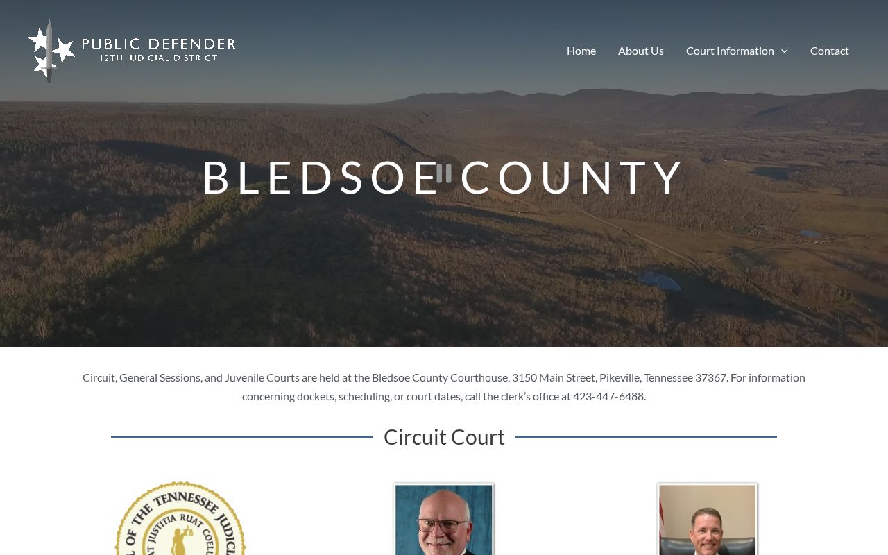 Bledsoe County courthouse and court-location information